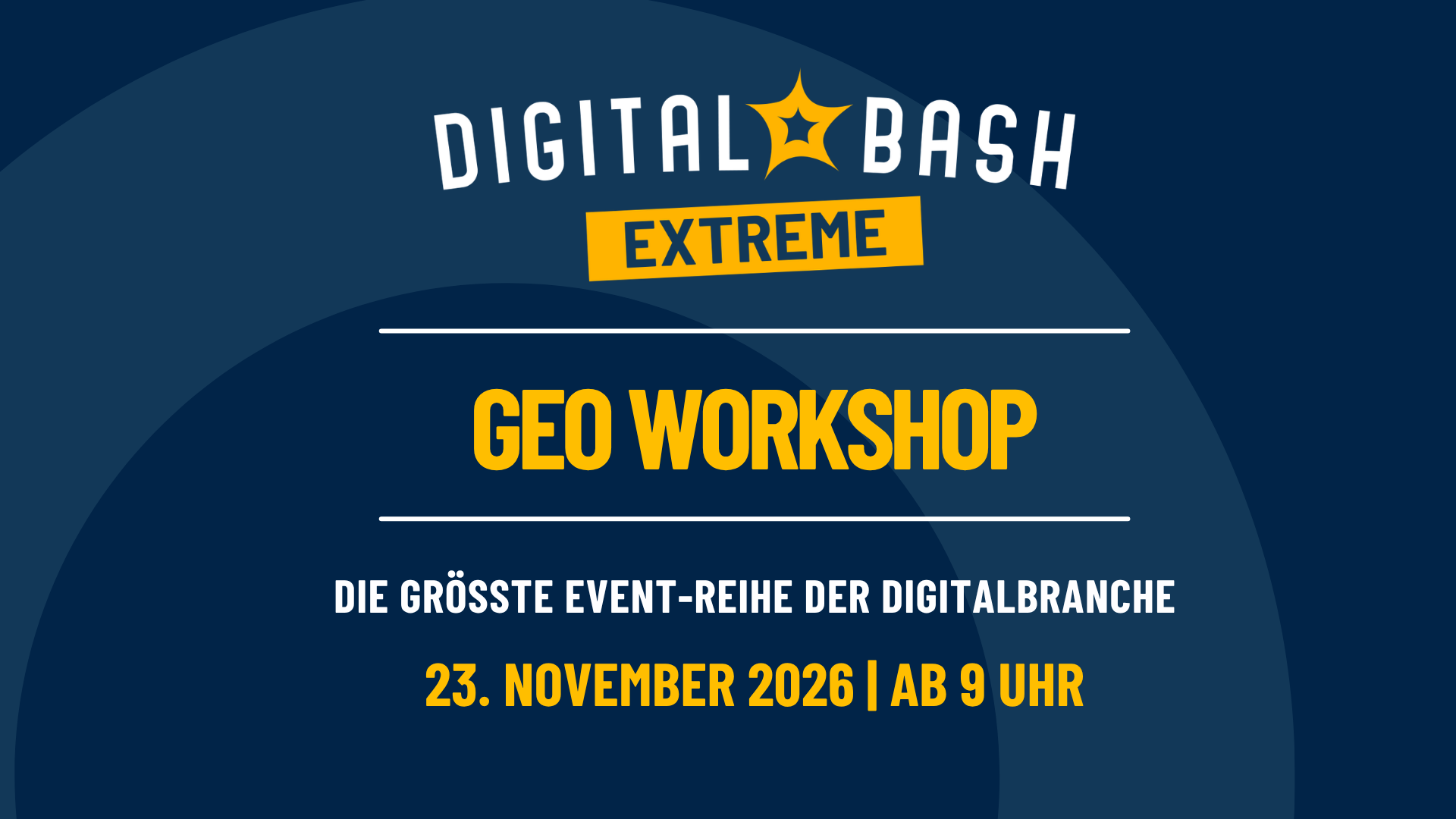 Digital Bash EXTREME - GEO Workshop